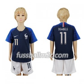 Fußballtrikots Frankreich Dembele 11 Kinder Heim Trikotsatz WM 2018